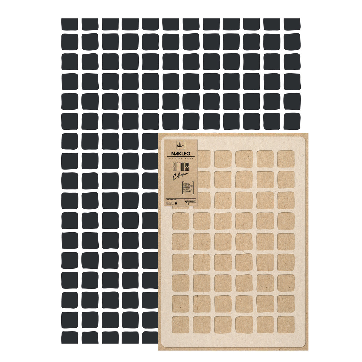 szablon malarski wielokrotny powtarzalny // RETRO MOSAIC