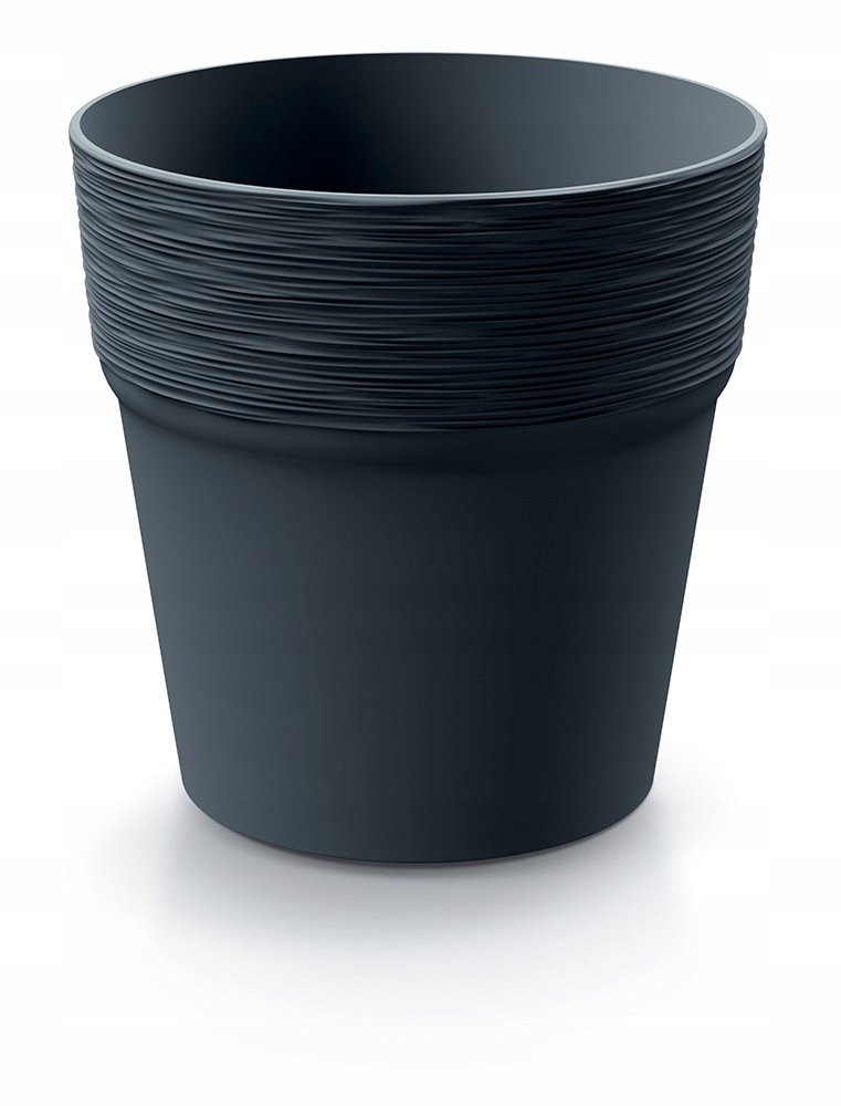 Doniczka Plastikowa Okrągła Antracyt 18 Cm Furu