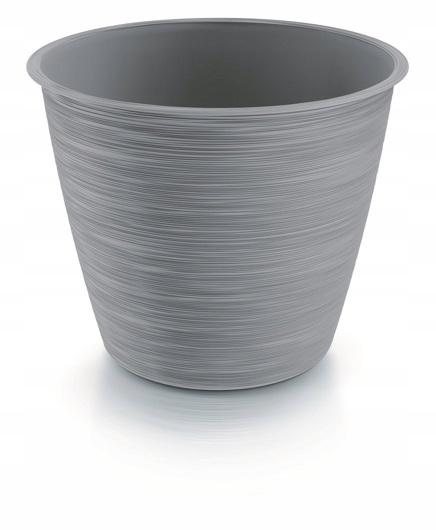 Doniczka Okragła Plastikowa Jasno-Szara 17 Cm Furu