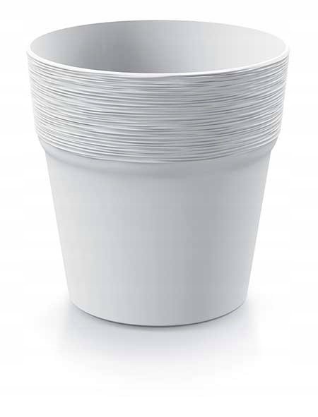 Doniczka Plastikowa Okrągła 12 Cm Biała Furu