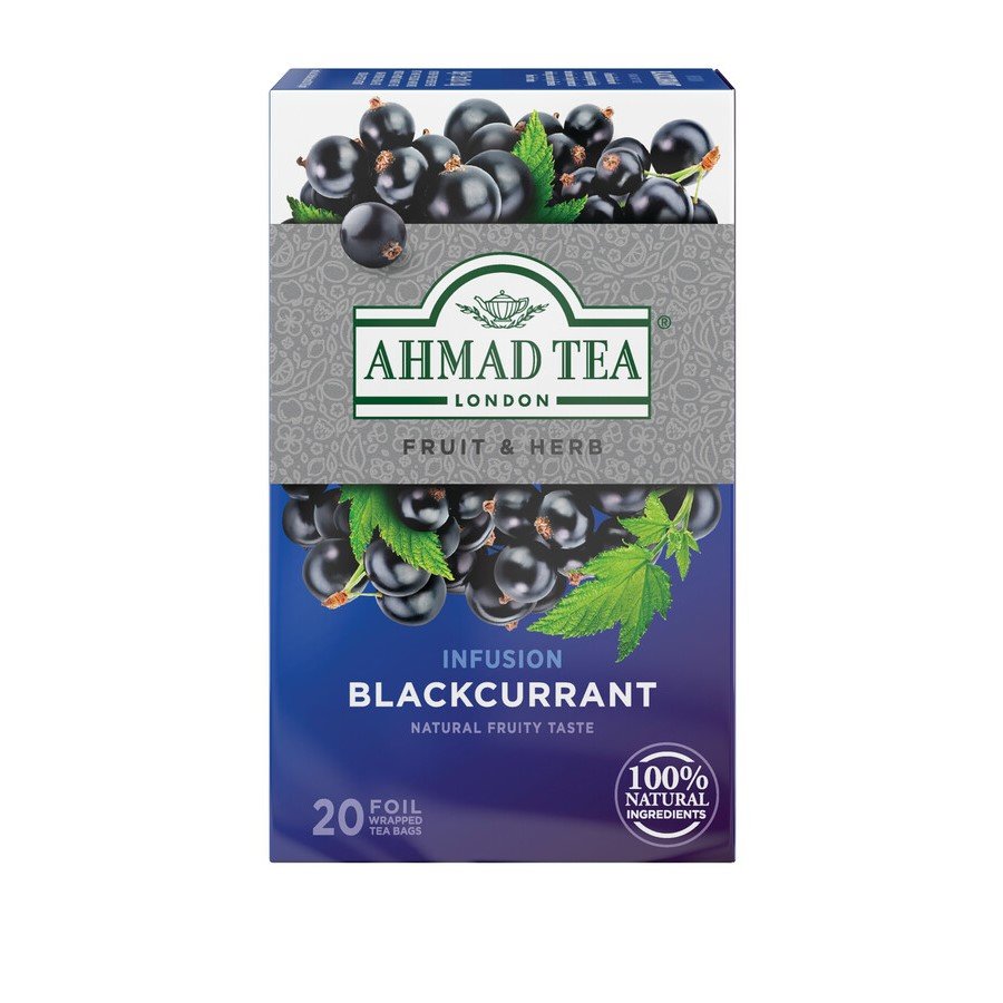 Ahmad Tea Napar Herbaciany Blackcurrant Czarna Porzeczka 20 Torebek Aluminiowych