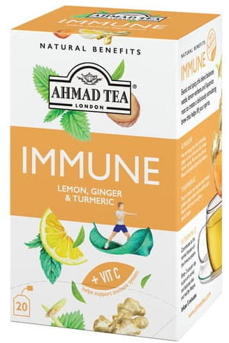 Ahmad Tea Immune Healthy Benefit Napar Imbir Kurkuma 20 Torebek Aluminiowych