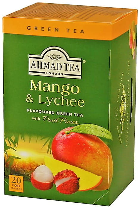 Ahmad Tea Mango & Lychee Green Tea Herbata Zielona Mango I Liczi 20 Torebek Aluminiowych