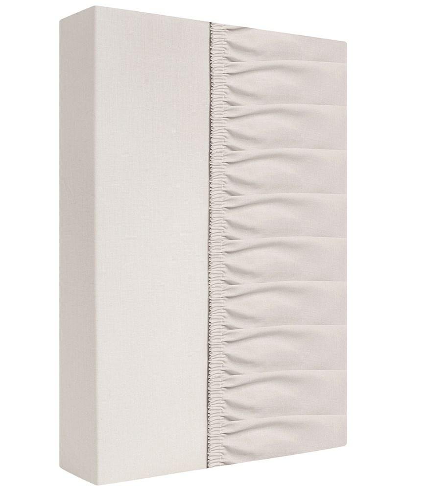 Prześcieradło Bawełniane Z Gumką 140X200 Ekri Kremowe Na Materac O Wysokości Do 25 Cm