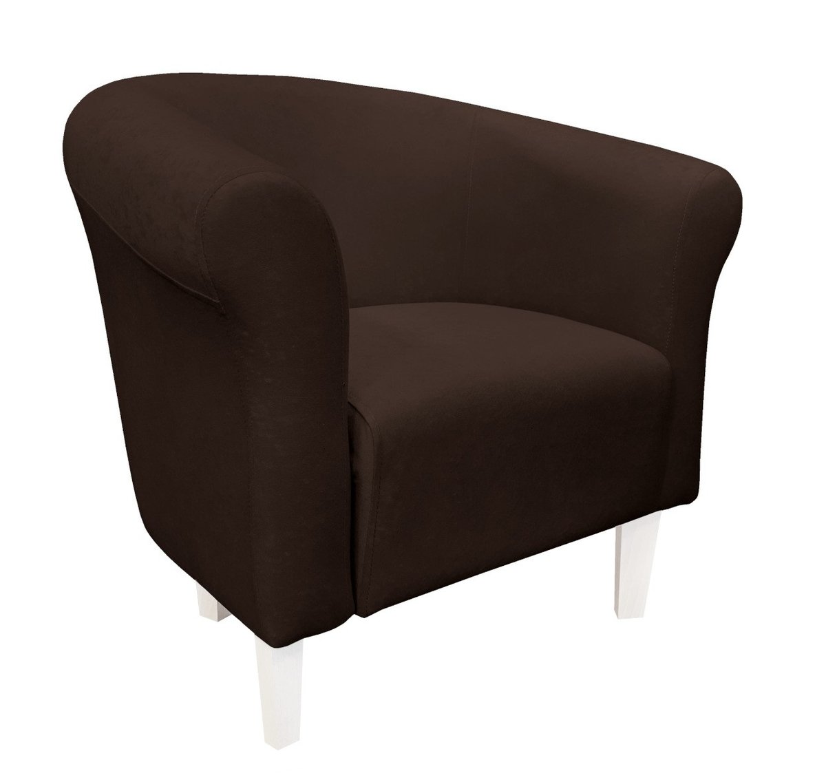 ATOS Fotel Milo Mikrofaza 5 carrot nogi 15 białe