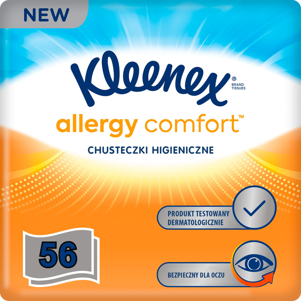 Kleenex Chusteczki kosmetyczne dla alergików Box Allergy Comfort 56 szt.