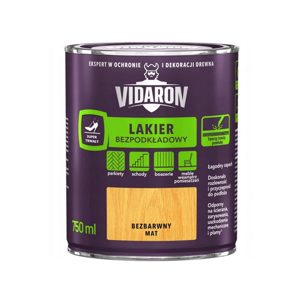 Vidaron Lakier bezpodkładowy do parkietu bezbarwny matowy 0,75  L