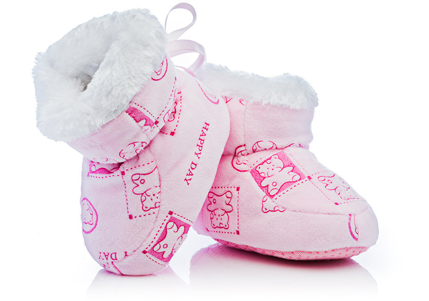 Ciepłe buciki niemowlęce r. 6-12 miesięcy dł.12 cm