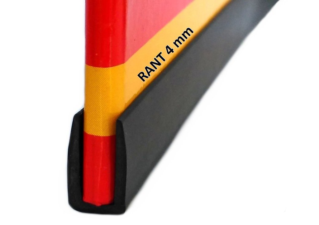 Listwa krawędziowa rantowa czarna guma PVC 4mm