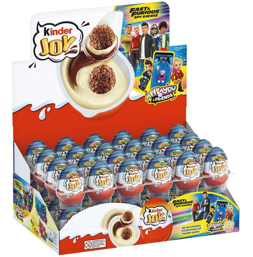 Kinder Joy, jajka z niespodzianką Fast & Furious Spy Racers, 72 x 20 g