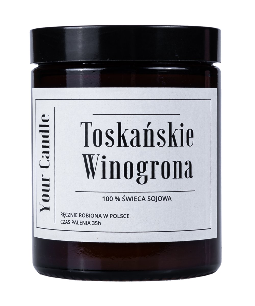 YOUR CANDLE (ŚWIECE SOJOWE) ŚWIECA SOJOWA TOSKAŃSKIE WINOGRONA 180 ml - YOUR CANDLE