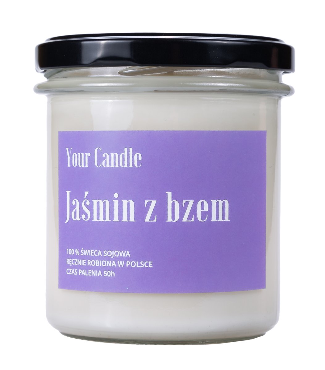 YOUR CANDLE (ŚWIECE SOJOWE) ŚWIECA SOJOWA JAŚMIN Z BZEM 300 ml - YOUR CANDLE BP-5904890543317