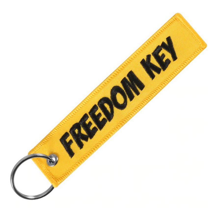 Brelok do kluczy FREEDOM KEY klucz wolności żółty