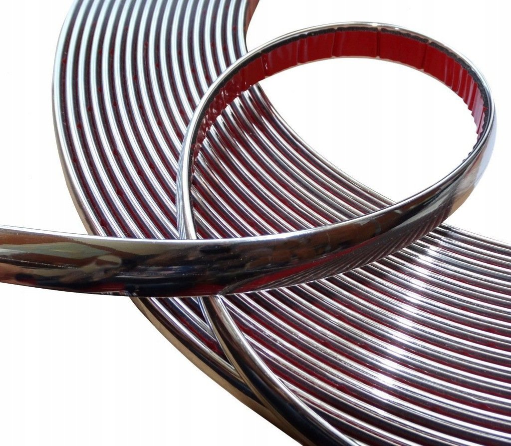 LISTWA OZDOBNA TAŚMA CHROM CHROMOWANA pasek 14mm