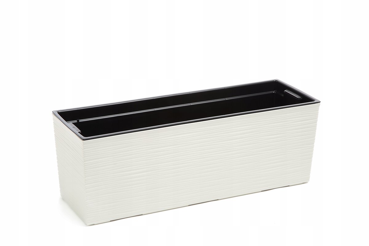 Lamela Kwietnik Begonia Dłuto z wkładem 19x56x19.5 kremowy