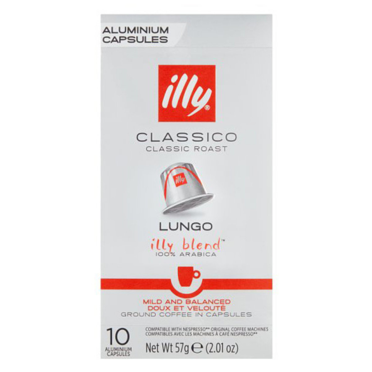 Illy Kapsułki do Nespresso CLASSICO LUNGO, 10 sztuk