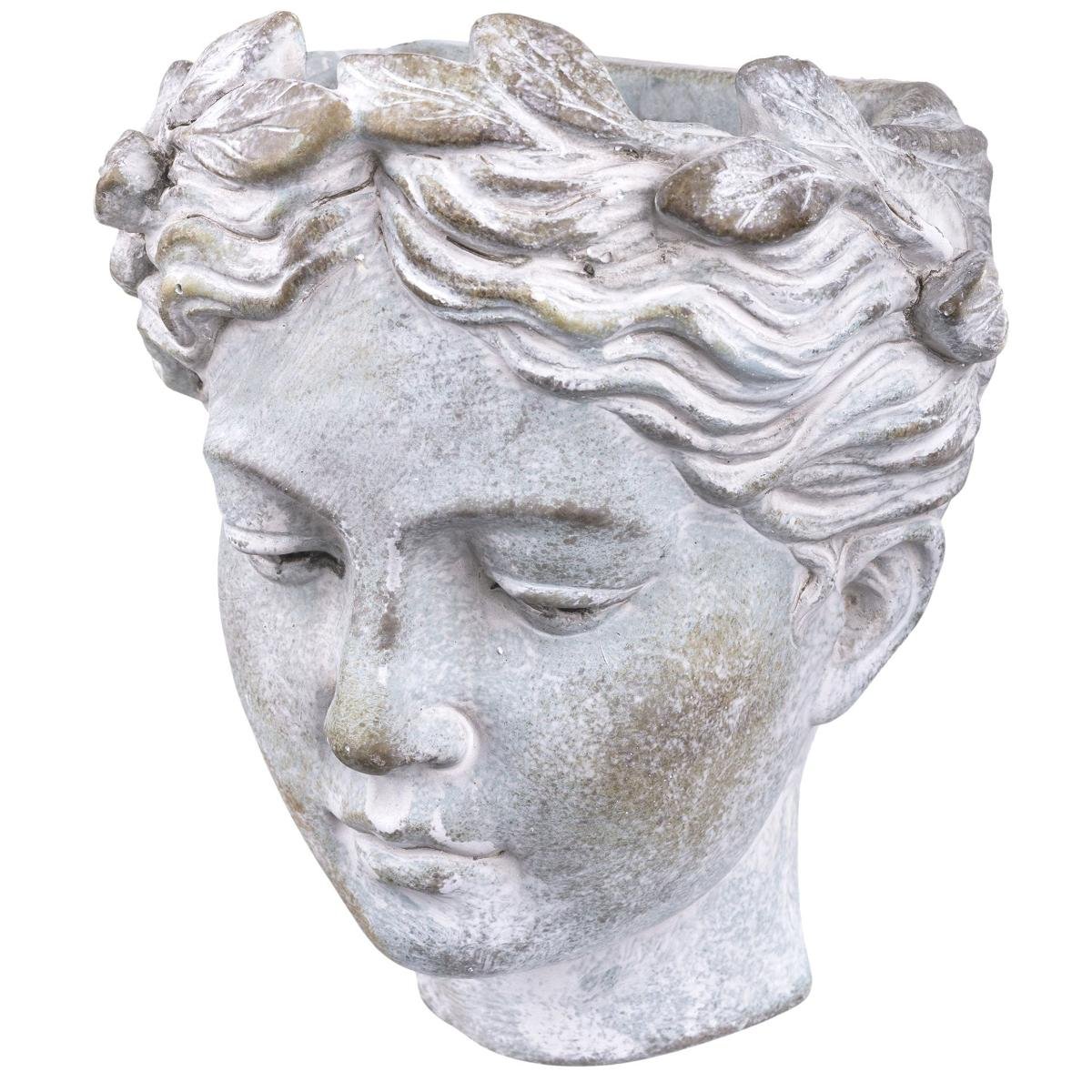 Antyczna osłonka na doniczkę - kobieca głowa Zena Ø17 cm