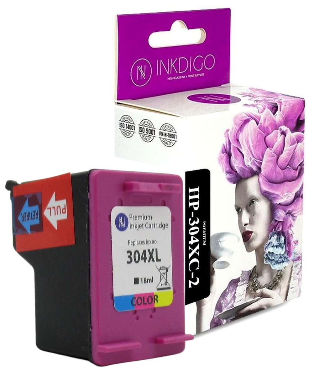 INKDIGO 304XL zgodny Tusz do HP Deskjet 2620 2630 2632 2633 3720 3733 Kolor 18ml
