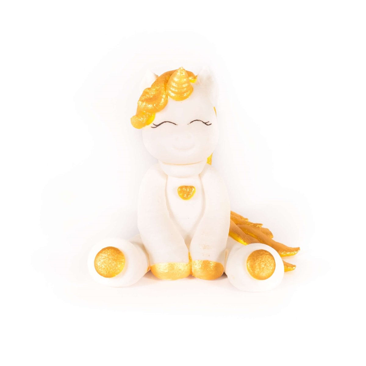 Jednorożec Złoty Figurka Cukrowa na Tort Jednorożec Premium