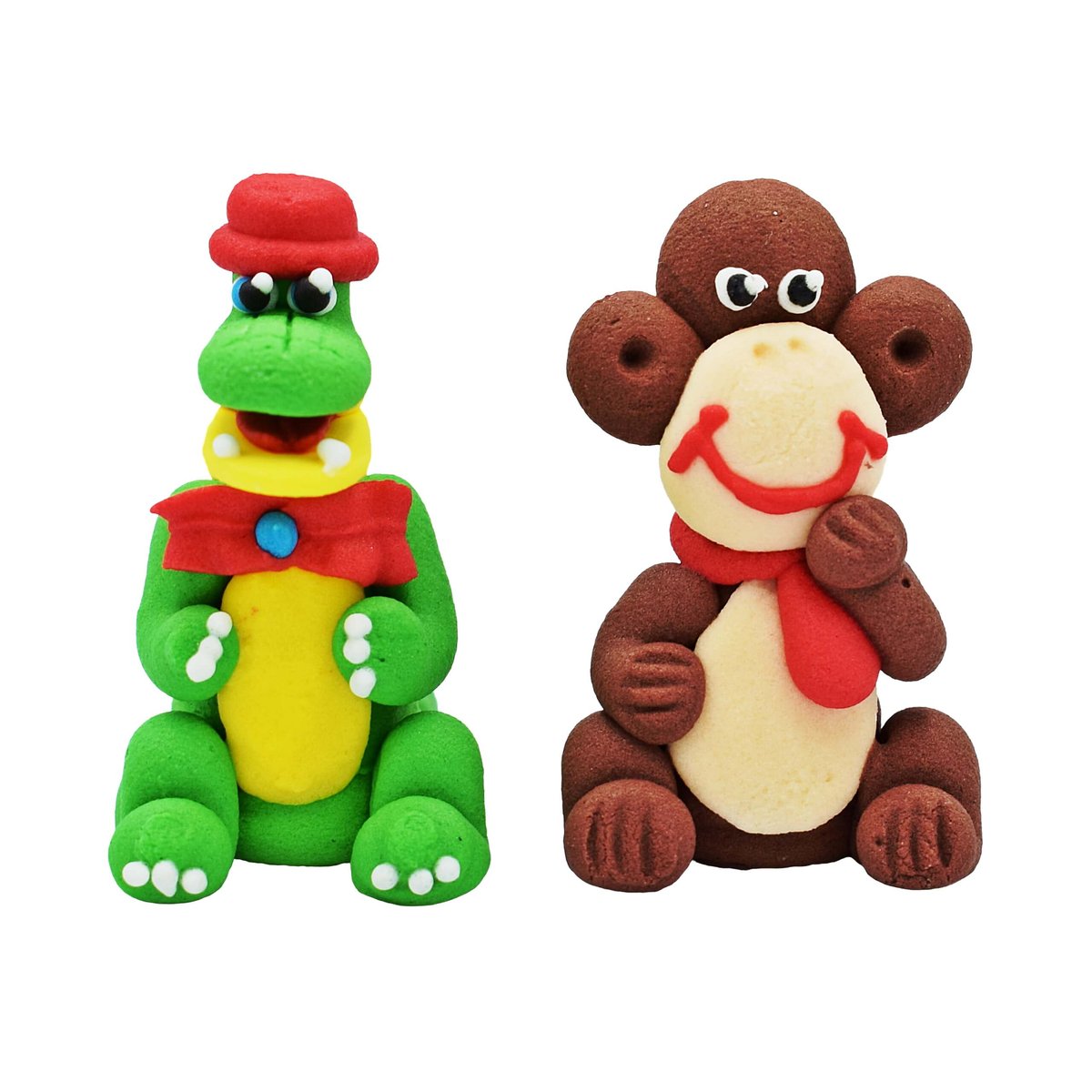 Figurki Cukrowe Afryka Na Tort Małpa Krokodyl