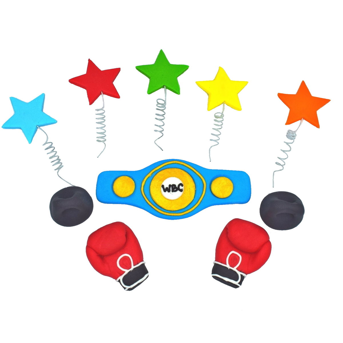 Zestaw Bokserski Figurki Cukrowe Na Tort 2D