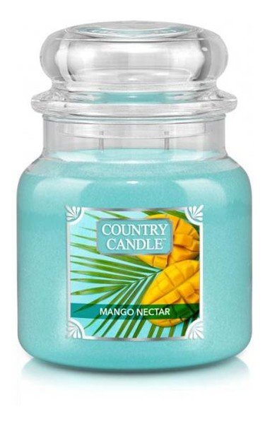 Country Candle Średnia świeca zapachowa z dwoma knotami Mango Nectar 453 g