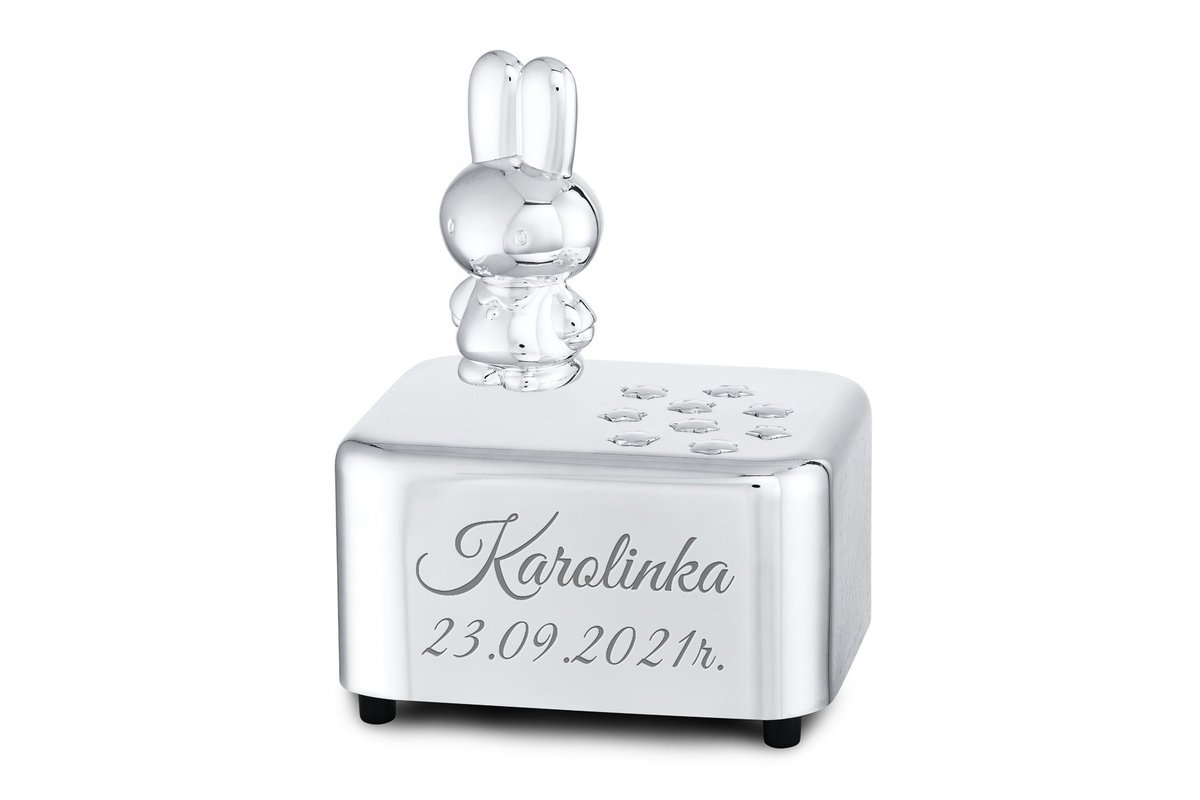 Pozytywka Królik Miffy Na Chrzest Roczek Grawer