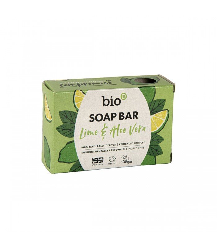 Bio-D, Mydło w kostce Limonka i Aloes, 90 g