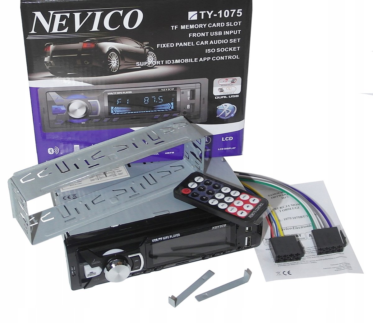 Radio 1Din Z Id3 Bluetooth 2Xusb Sd Fm App Android