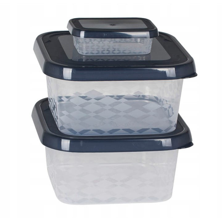 Komplet 3 Pojemników Ori: 2×1,25L + 0,1L Antracyt 2303 Branq