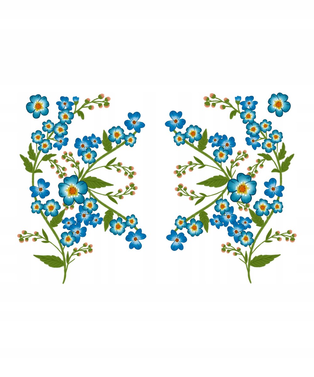 Naprasowanka Kwiaty Termo Naklejka Aplikacja