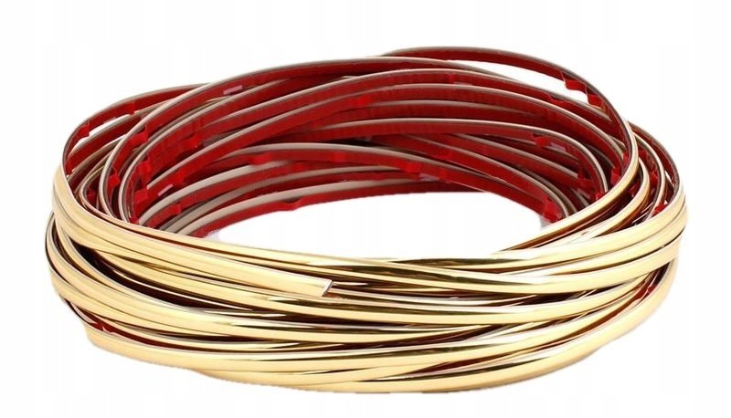 Listwa Ozdobna Taśma Złota Gold Chrom 6 Mm 1M