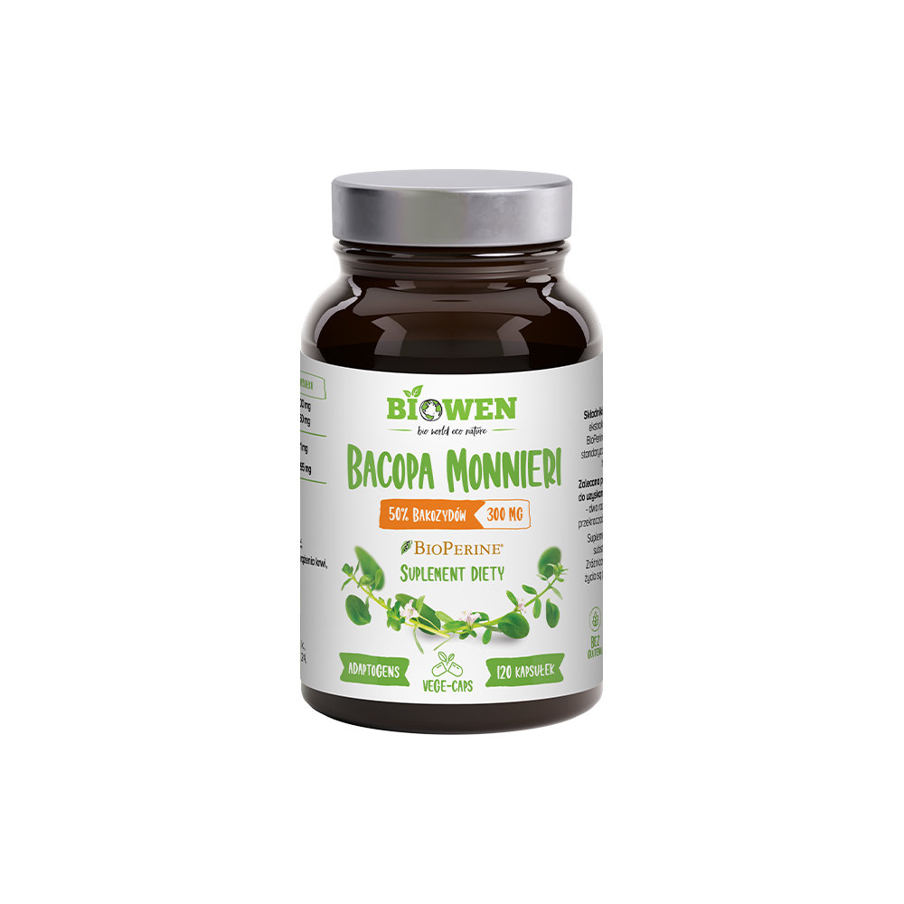 BIOWEN Bacopa Monnieri (Koncentracja i pamięć) 120 Kapsułek wegańskich