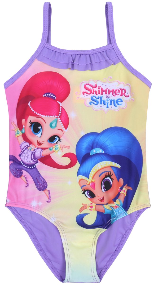 SHIMMER & SHINE Jednoczęściowy kostium kąpielowy, fioletowy