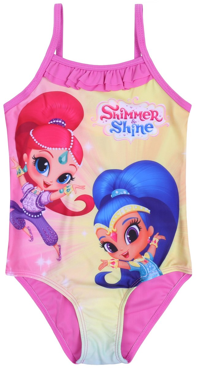 Różowy, jednoczęściowy kostium kąpielowy SHIMMER & SHINE