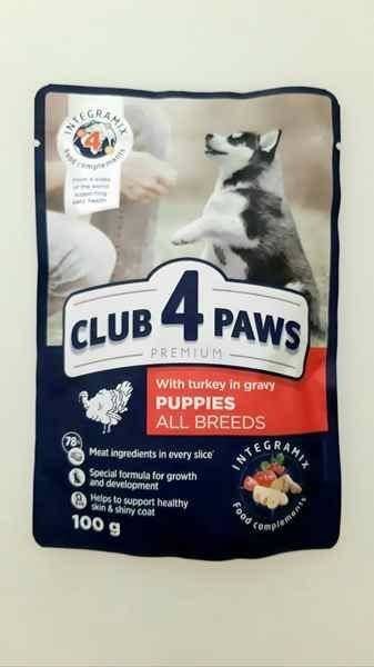 Club4Ł Pies Saszetka 100g Puppy Indyk W Sosie