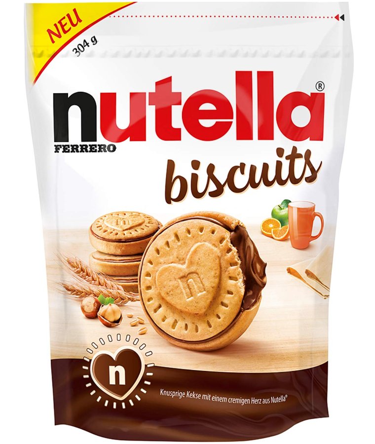 Nutella, ciastka z kremem orzechowo-nugatowym Biscuits, 304 g