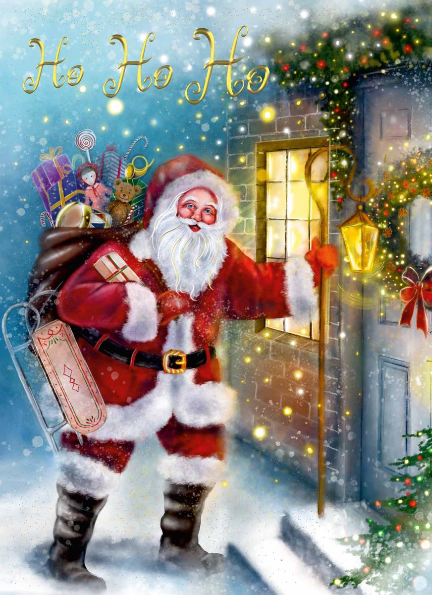 Henry Karnet B6 Boże Narodzenie Mikołaj u drzwi