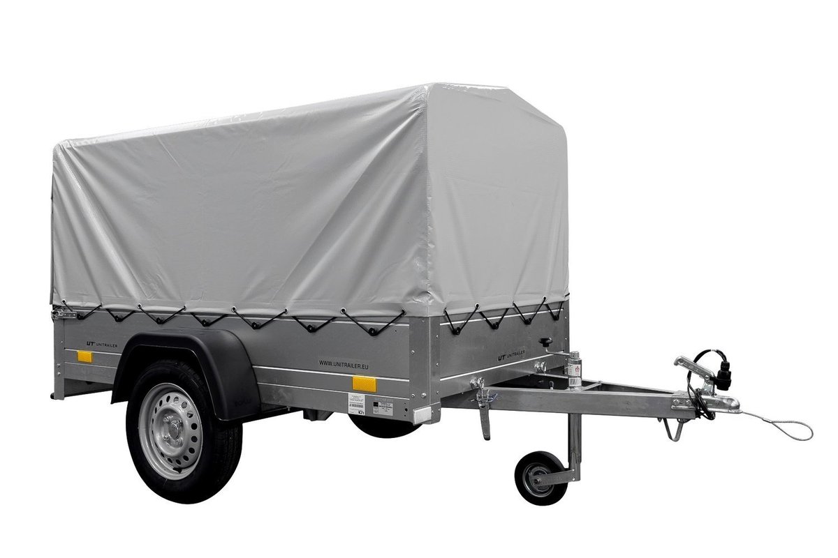UNITRAILER Przyczepka samochodowa lekka 200 x 106 z plandeką i stelażem DMC 750 KG Garden Trailer 200 UT004178