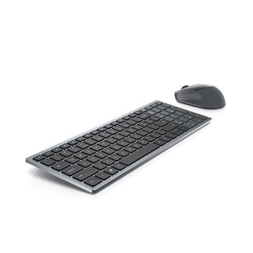 Dell Keyboard And Mouse Km7120W Wireless, 2.4 Ghz, Bluetooth 5.0, Keyboard Layout Russian, Titan Gray