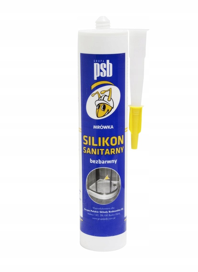 Polskie Sk$275ady Budowlane Psb Silikon Sanitarny Bezbarwny 300 Ml