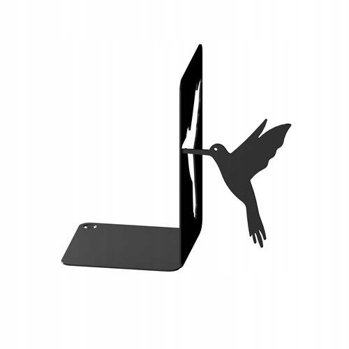 Podpórka Do Książek Na Regał Stalowa 18 cm Czarna