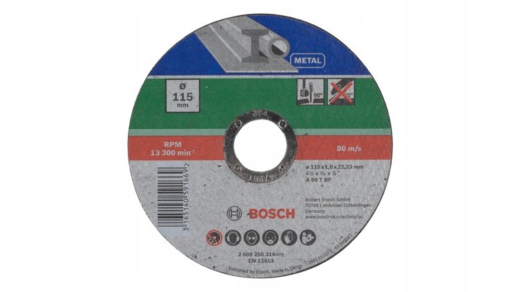 Bosch Tarcza tnąca prosta metal 2609256316 Średnica 125 mm 1 szt