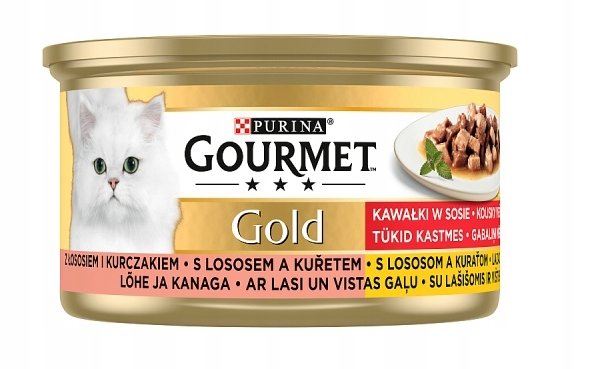 Gourmet Gourmet Gold z nadzieniem, 12 x 85 g - Łosoś