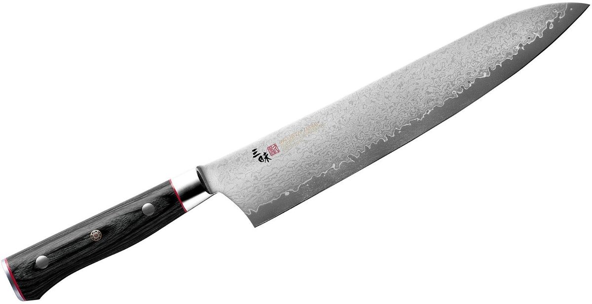 Mcusta Zanmai Pro Zebra 24 Cm Czarny Nóż Szefa Kuchni Ze Stali Nierdzewnej