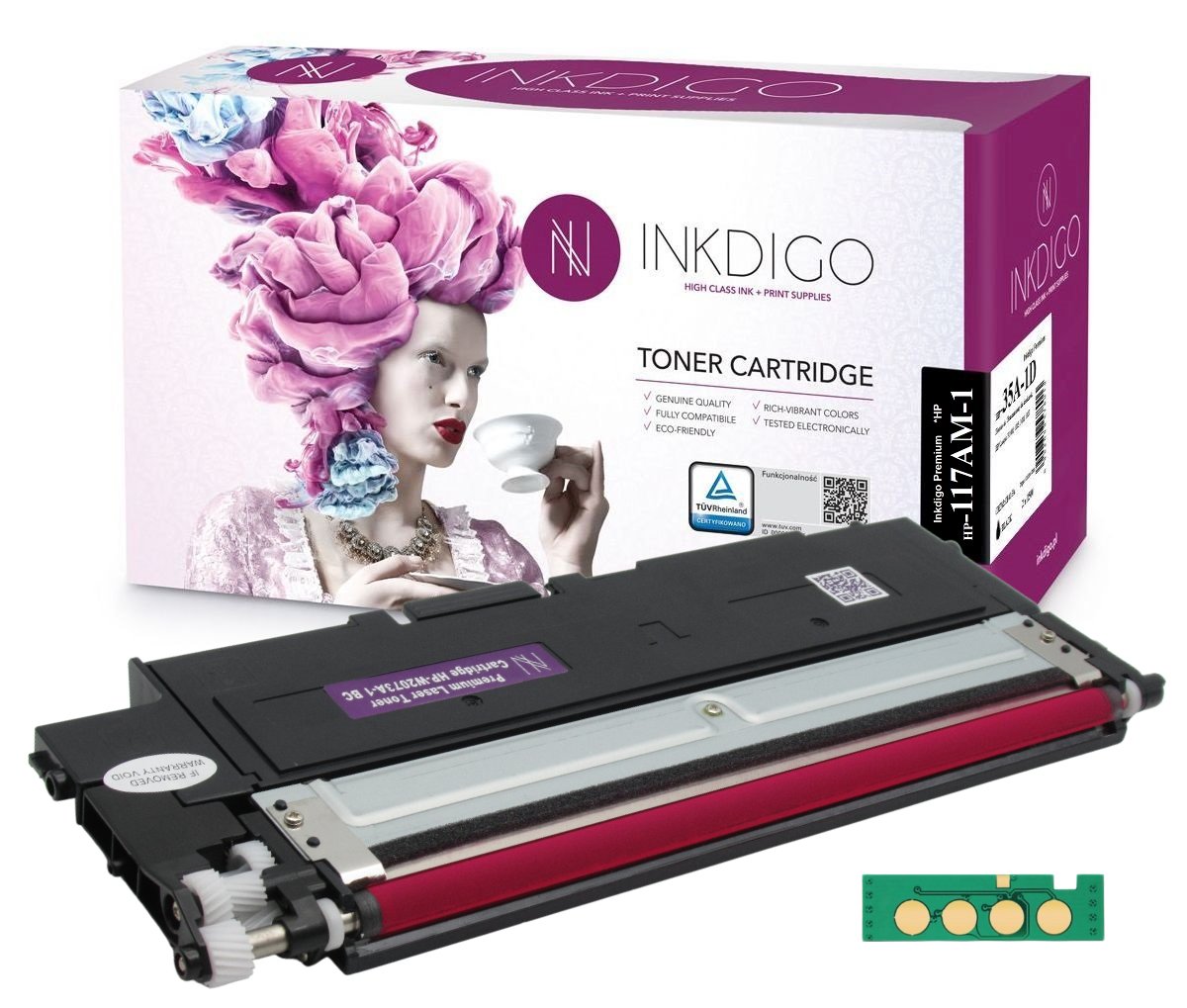 INKDIGO W2073A zgodny Toner do HP LaserJet 150A MFP 179FNG 150NW 179FNW 178NW Z Chipem Magenta