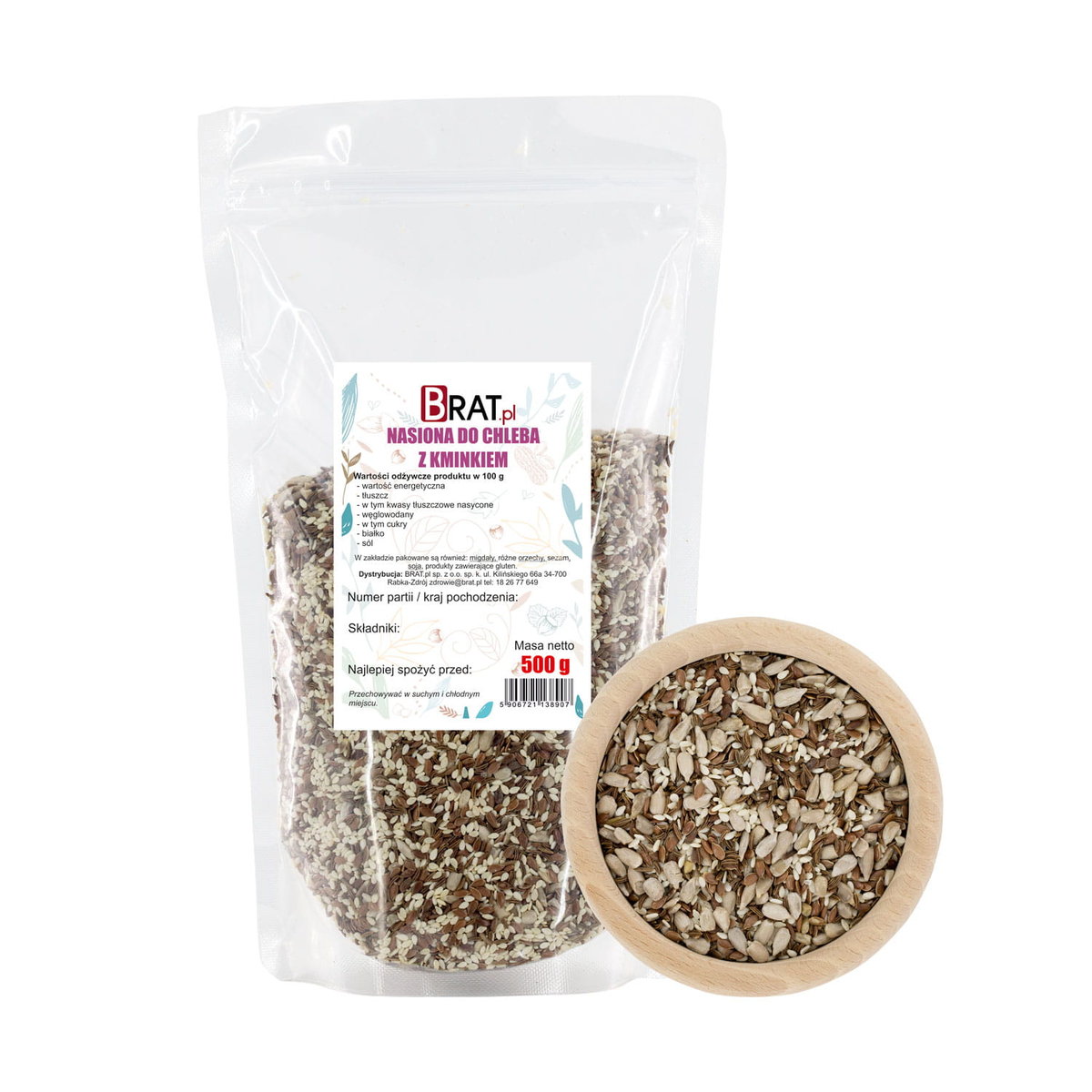 WYSOKIEJ JAKOŚCI Nasiona do Chleba z KMINKIEM 500g