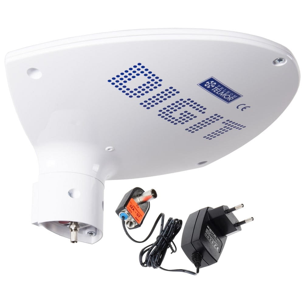 Antena DVB-T digit activa biała z filtrem LTE TELMOR