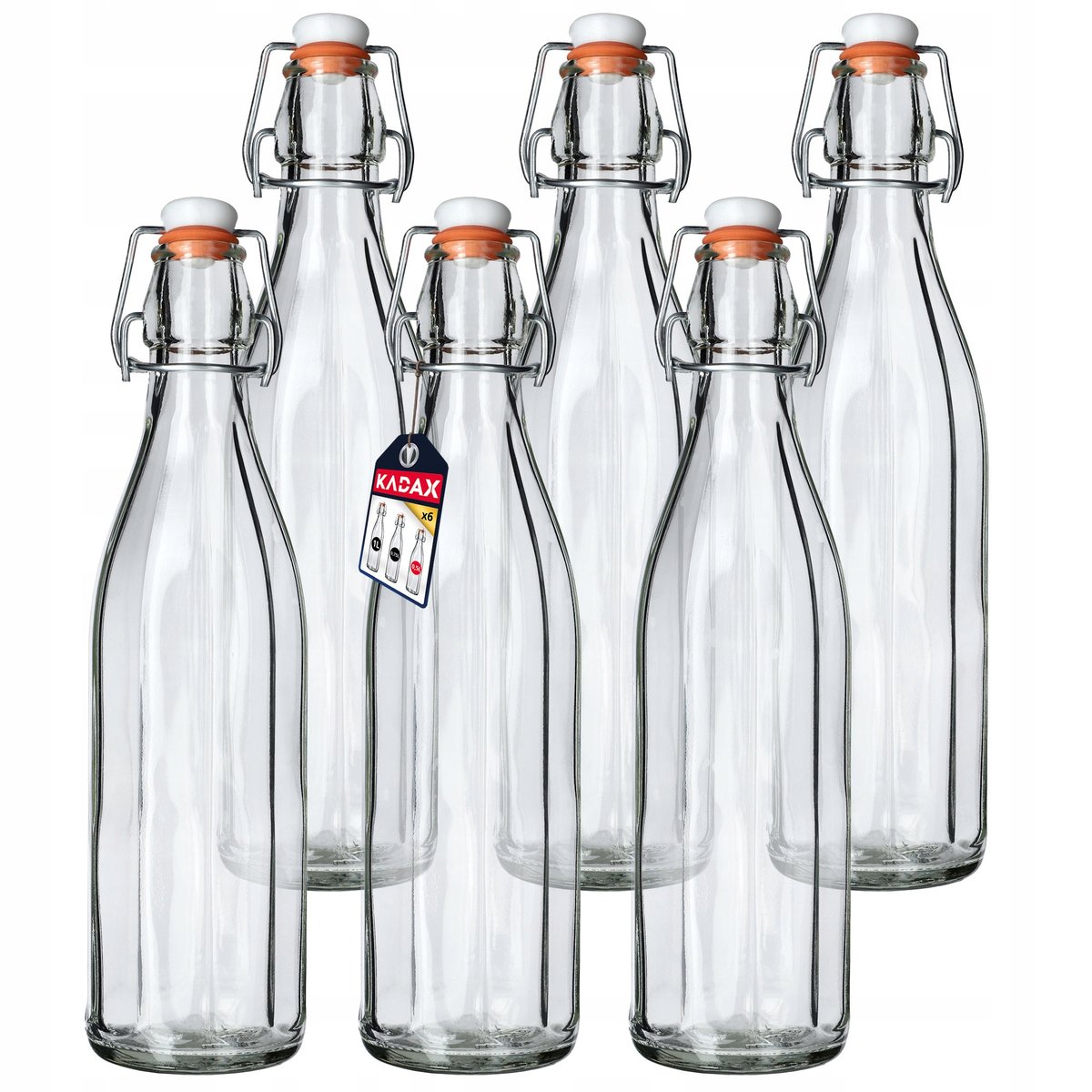 Butelka Szklana Na Nalewk臋 Sok Korek 0,5L 6Szt