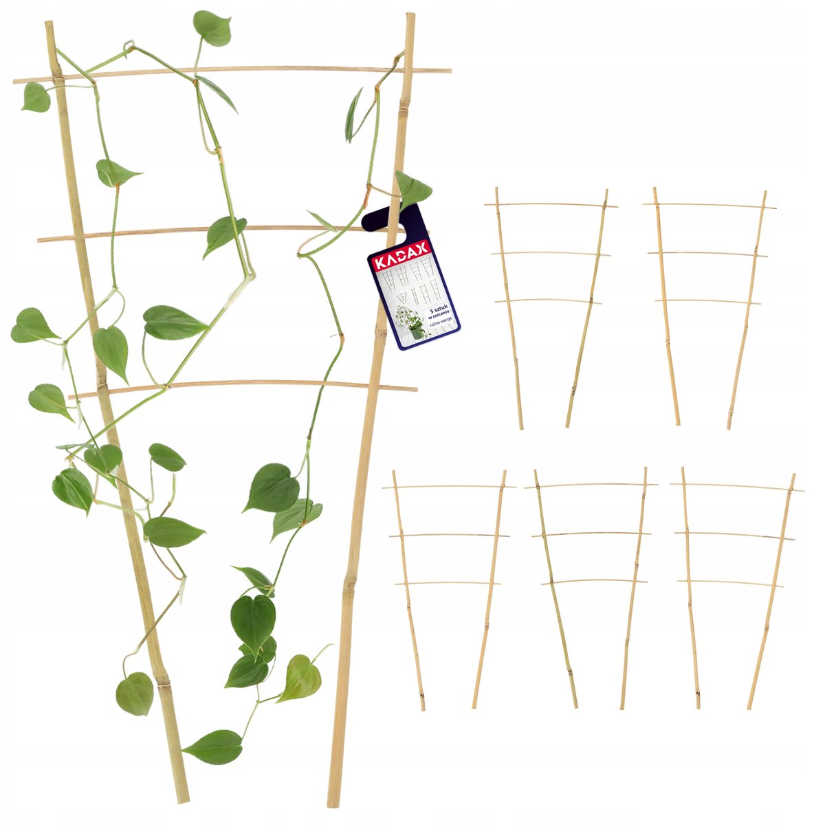 Drabinka do kwiatów bambusowa 44 cm 5 szt.